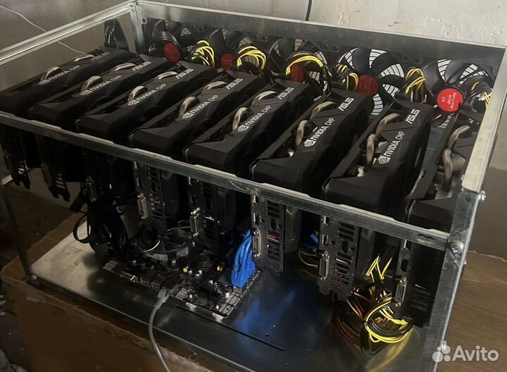 Майнинг ферма риг 8 карт cmp 50hx