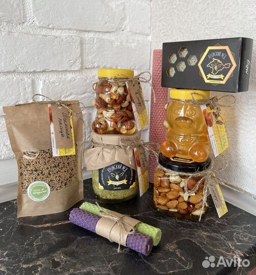 Крымский мёд, свечи, наборы, орешки, мёд в сотах