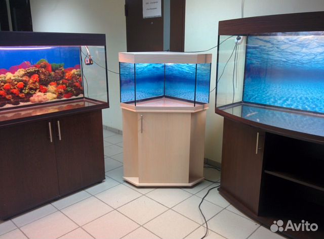 Аквариум 101, угловой, биофиьтр свет фон тумба
