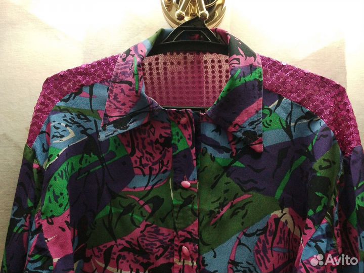 Винтажная одежда 90х женская рубашка