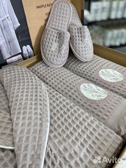 Банный халат полотенце набор