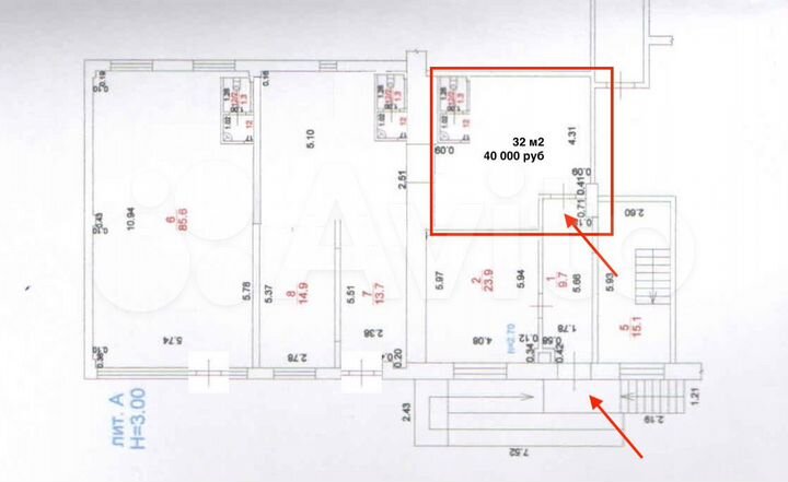 Помещение на трафике, 35 м²