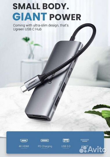 USB hdmi концентратор Ugreen 6в1,Гарантия
