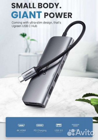 USB hdmi концентратор Ugreen 6в1,Гарантия