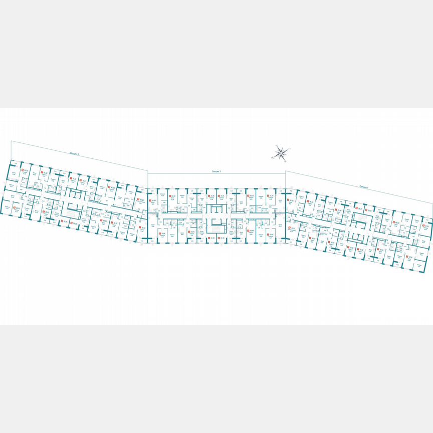 2-к. квартира, 60,6 м², 10/18 эт.