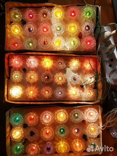 Электро герлянды СССР.винтаж + ремонт гирлянд