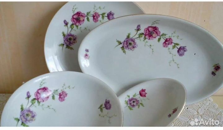 Винтажный столовый сервиз Bohemia