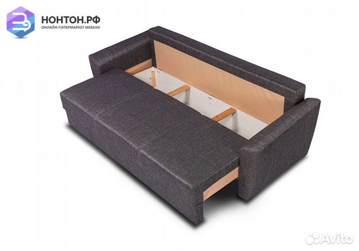 Диван еврокнижка Мюнхен темно-серый