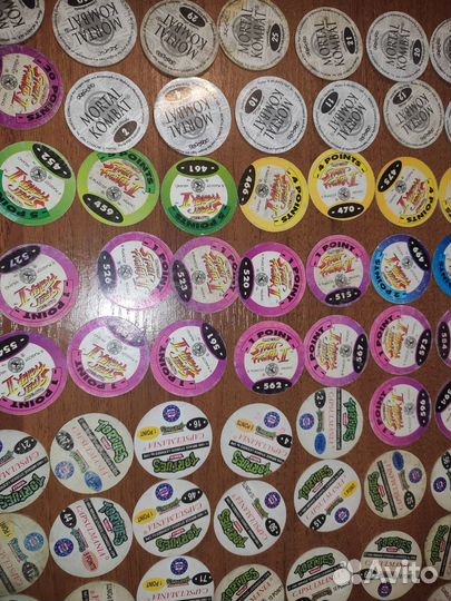 Фишки 100 штук street fighter,черепашки,мк