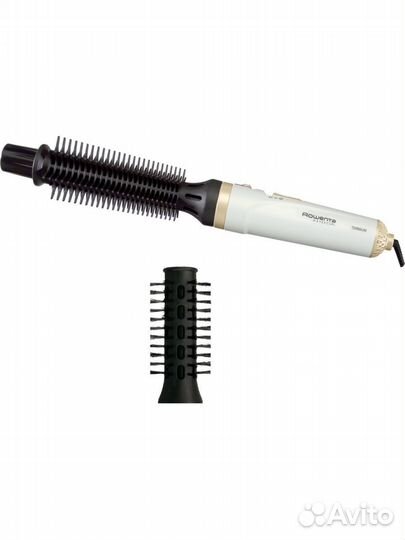 Фен щётка rowenta Wave Curl Brush CF3910, белый/зо
