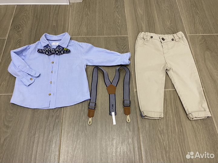 Рубашка брюки костюм на мальчика бабочка