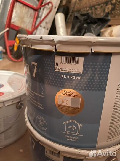 Краска Tikkurila (pesto 10, luja extra 7)
