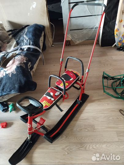 Детский снегокат для двоих