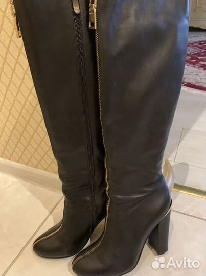 Сапоги осень весна женские 38 натуральная кожа