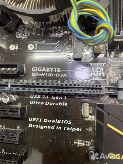 Материнская плата gigabyte h110 + cpu + ozu