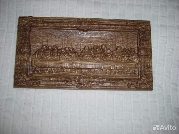 Икона Тайная вечеря, резьба по дереву