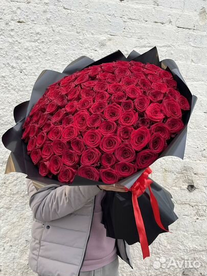 Букет 101 розовая роза