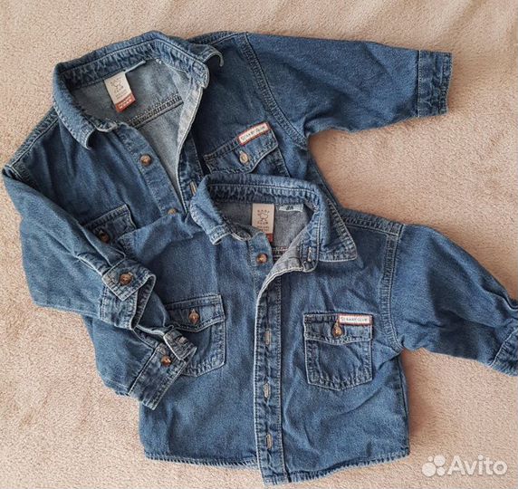 Джинсовая рубашка детская