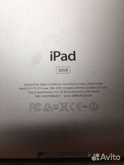 iPad A1430. 32 гб Wi-Fi + сотовая связь