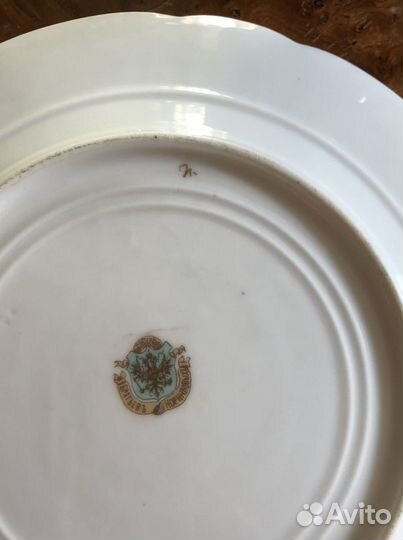 Тарелка. Фарфор. Братья Корниловы