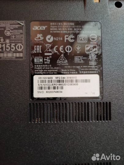 Корпус в идеале от ноутбука Acer es1-520