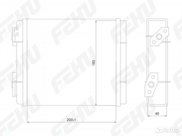 Радиатор отопителя (сборный) для VAZ 2104-05