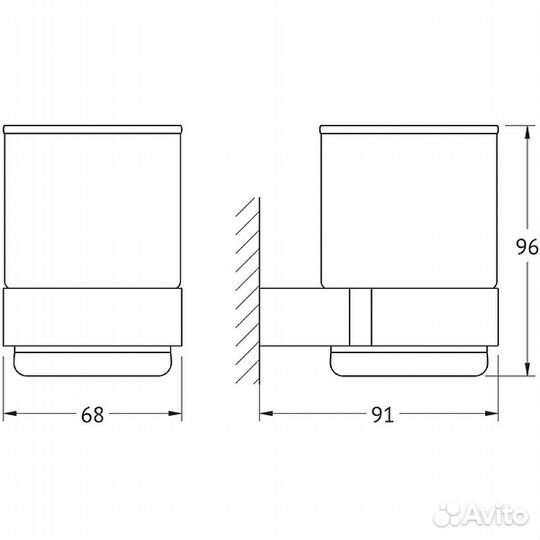 Стакан для зубных щеток Artwelle Schwarz 7721 Чер