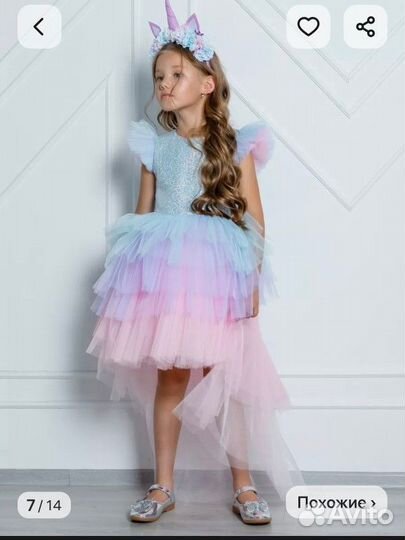 Платье для девочки 110 116 праздничное
