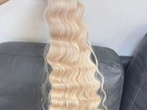 Волосы для наращивания волна блонд