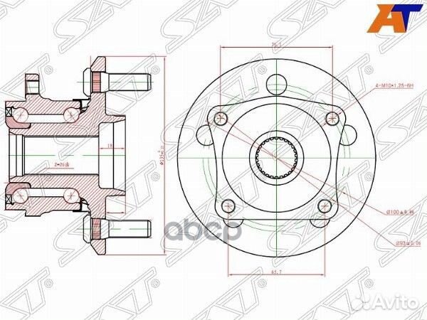 Ступичный узел задн. toyota vista