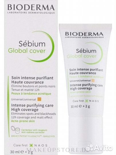 Основа и фиксаторы для макияжа Bioderma Sebium Global Cover Cream