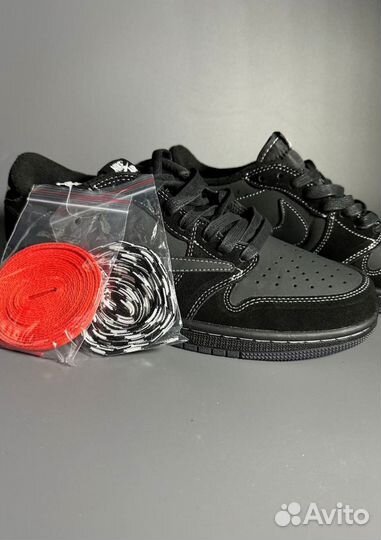 Кроссовки Travis Scott X Air Jordan 1 Low Black Ph