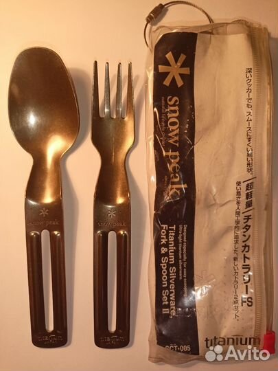 Ложка вилка Snow peak титан Япония