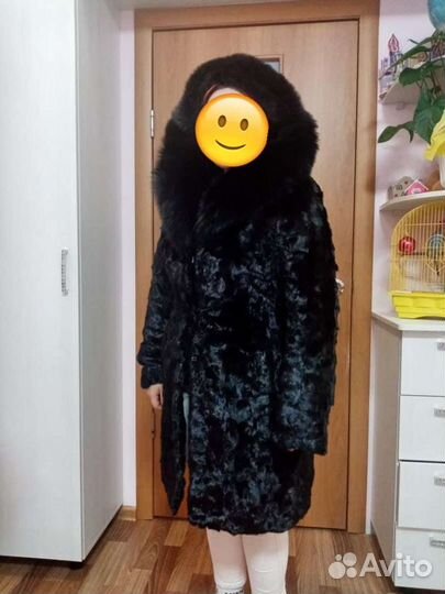 Шуба норковая с капюшоном