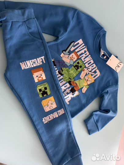 Костюм Zara Minecraft голубой р.110-152