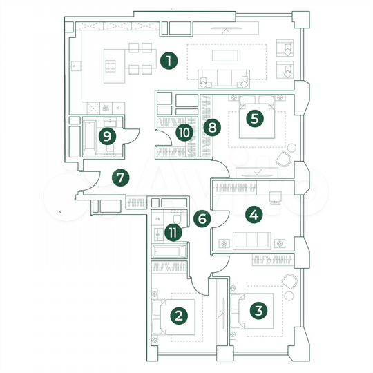5-к. квартира, 131,2 м², 26/31 эт.