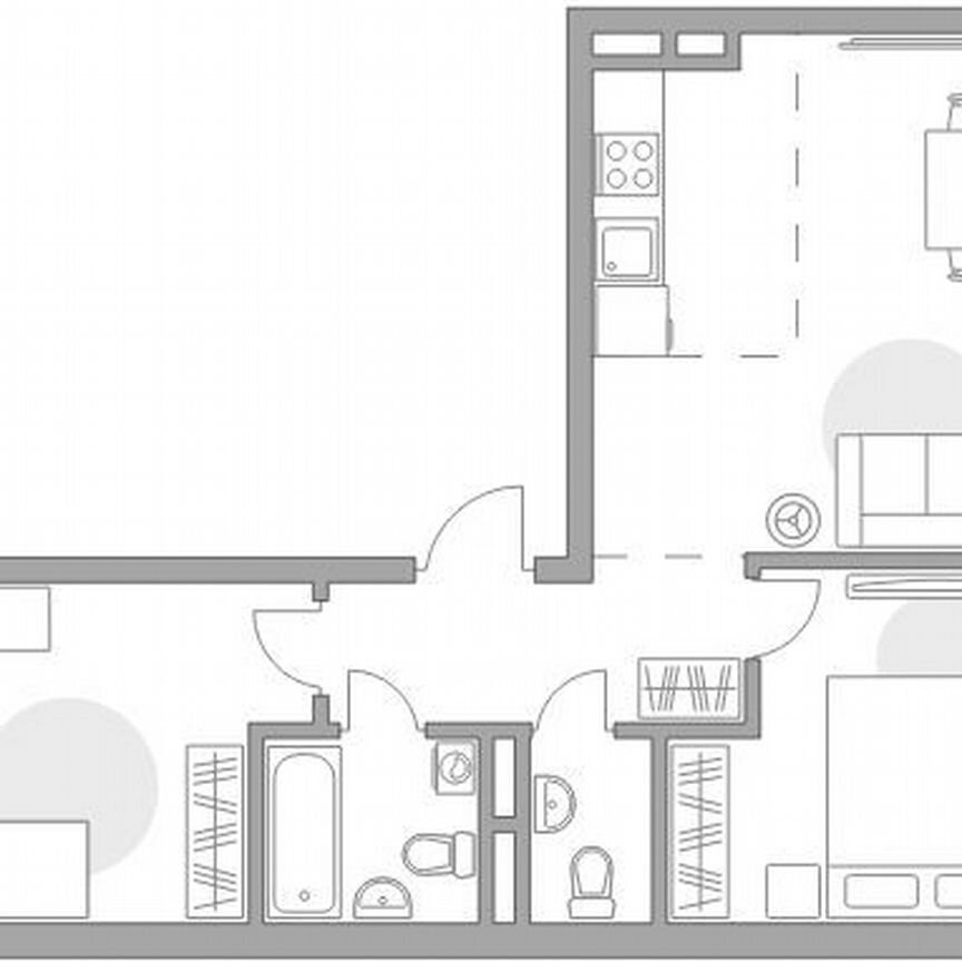 3-к. квартира, 58,1 м², 3/6 эт.