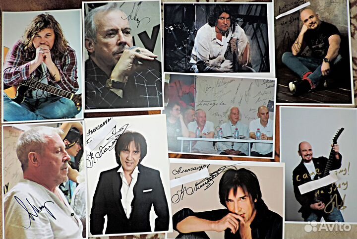 Автографы :К.Метов,Трофим,Саруханов,Добрынин,Шура