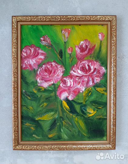 Картина маслом цветы