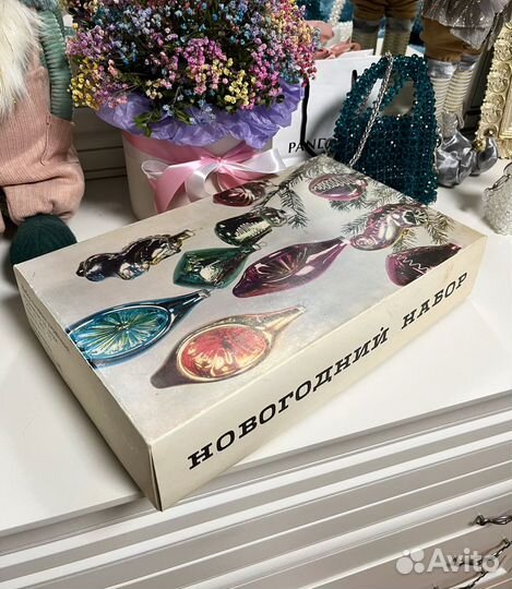 Советский набор елочных игрушек СССР