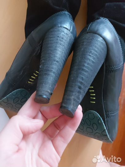 Сапоги ботфорты замша Adolfo Dominguez 36