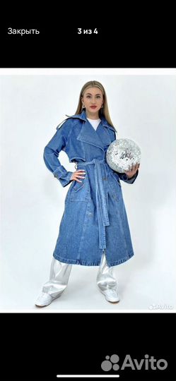 Плащ джинсовый 44-46 S-M