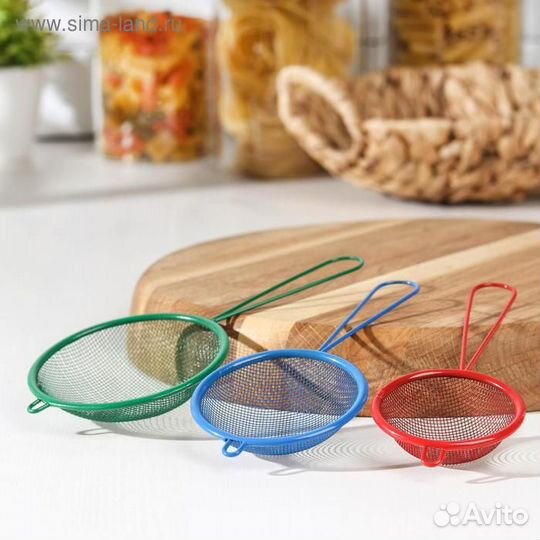 Набор сит Доляна, 3 шт, d6 см, 8 см, 9 см