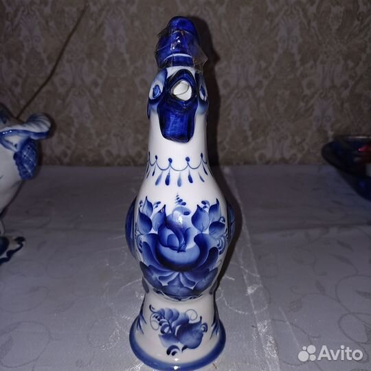 Петух-штоф, Гжель, новый, 0,9л