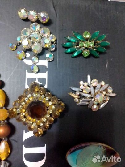 Брошь винтажная чехия