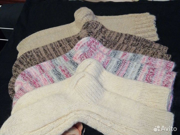 Носки вязаные, шерстяные