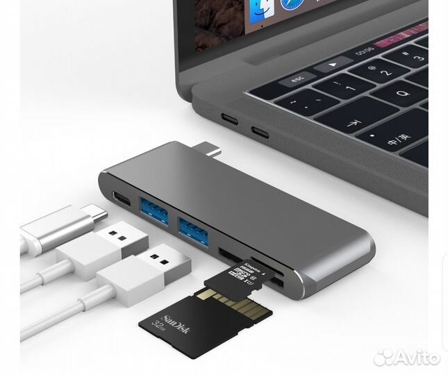 USB Type C концентратор для Macbook pro и др. устр