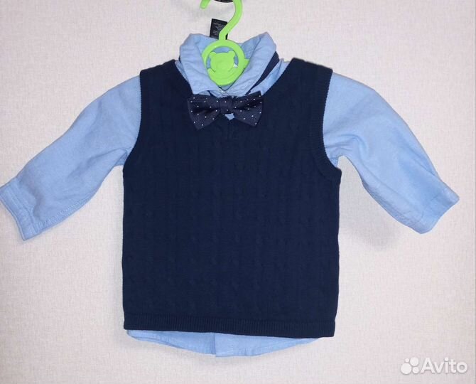 Рубашка, бабочка, жилетка для мальчика H&M рост 68
