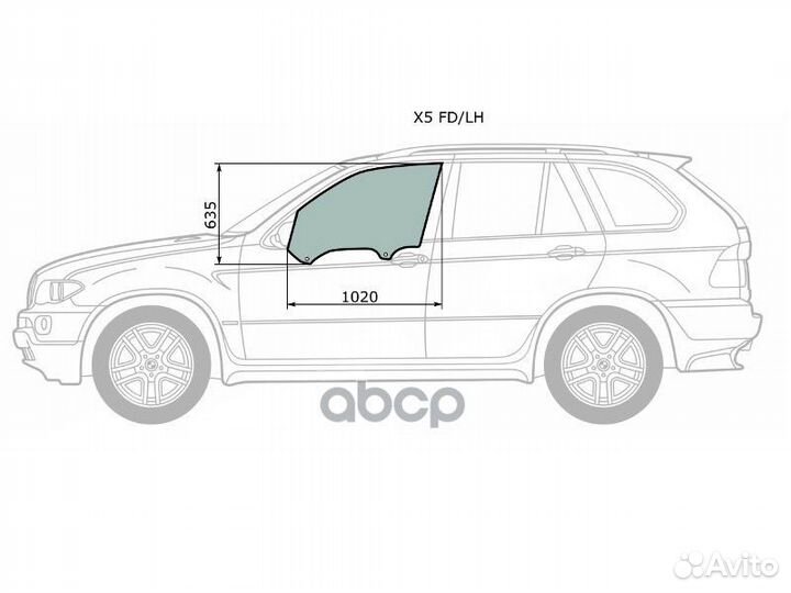 Стекло боковое опускное (Спереди/ Слева/ Цвет з