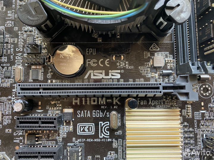 Плата asus H110M-K LGA1151 DDR 4